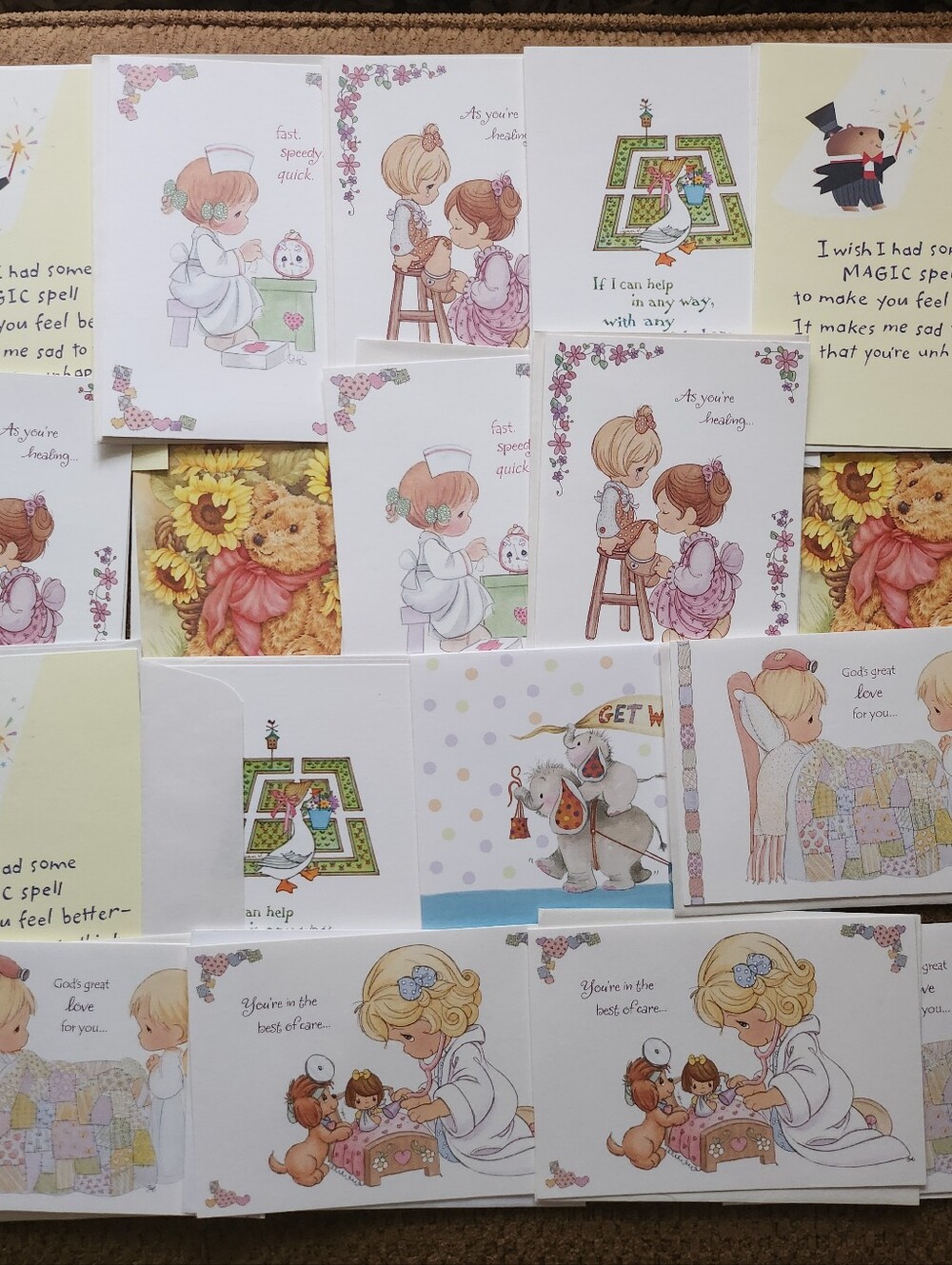 Get Well Cards with Envelopes Lot Of 18